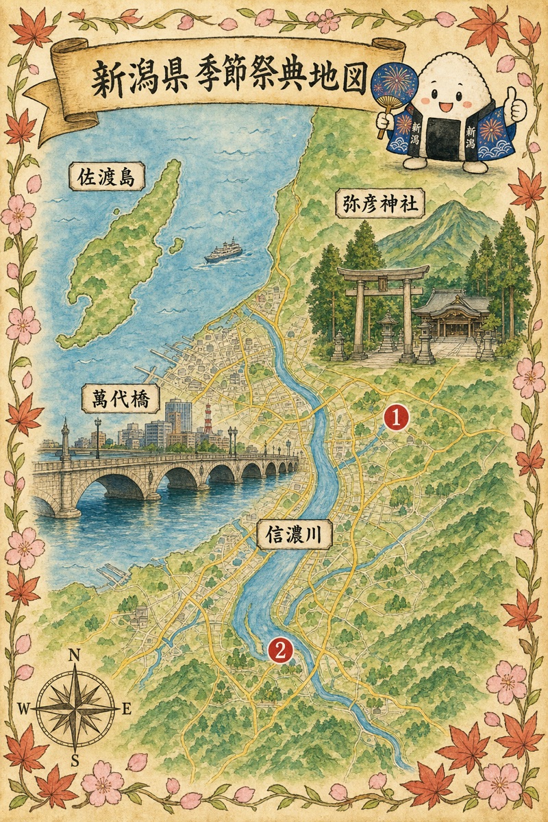 新潟 季節祭典地圖