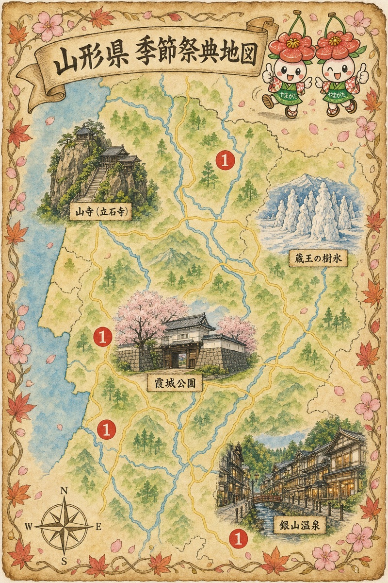 山形 季節祭典地圖